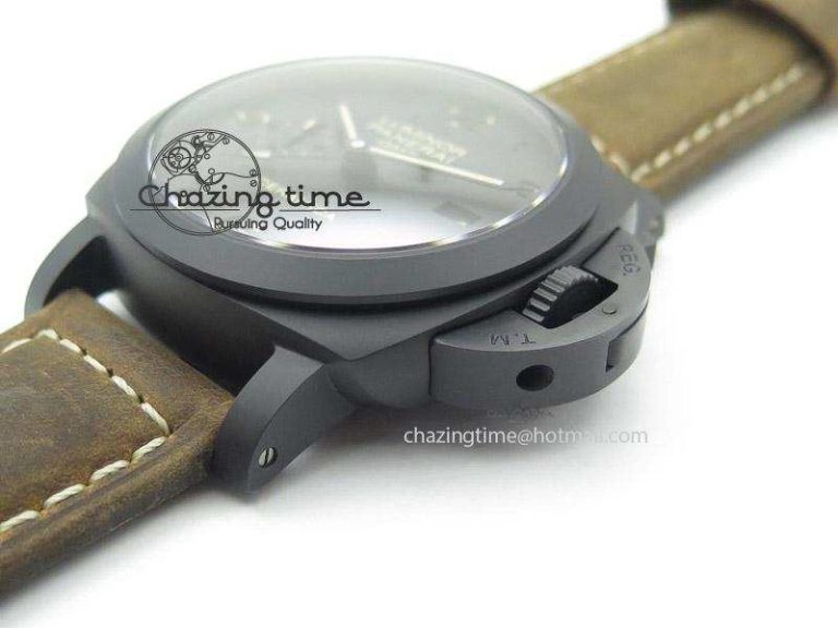 PAM441 O Real Ceramic ZF 1:1 Best Edition on Brown Asso Strap ZP. TravelReady 8597