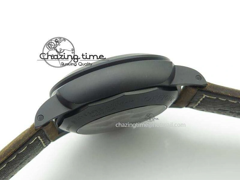 PAM441 O Real Ceramic ZF 1:1 Best Edition on Brown Asso Strap ZP. TravelReady 8597