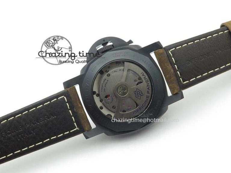 PAM441 O Real Ceramic ZF 1:1 Best Edition on Brown Asso Strap ZP. TravelReady 8597