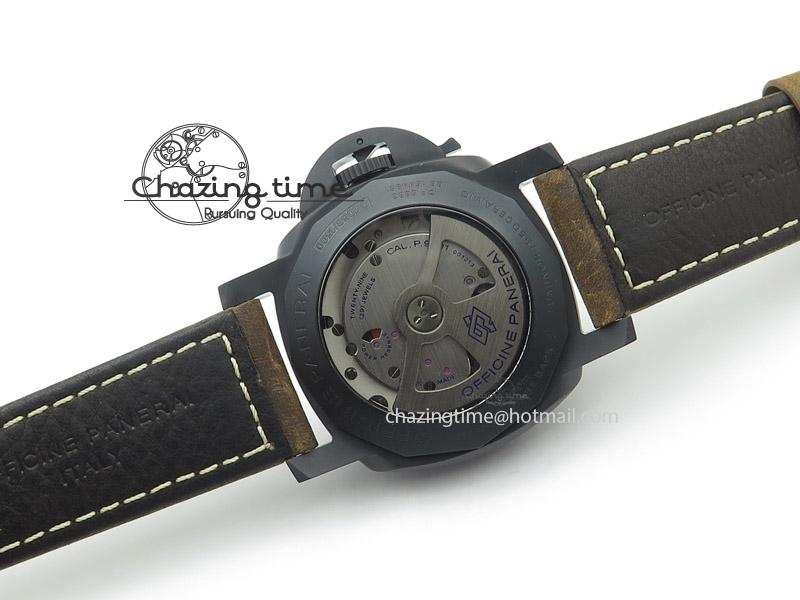 PAM441 O Real Ceramic ZF 1:1 Best Edition on Brown Asso Strap ZP. TravelReady 8597