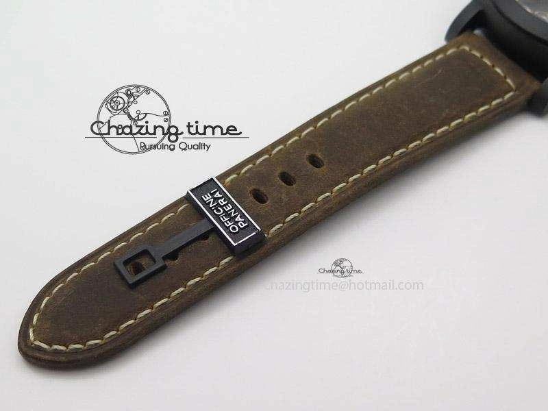 PAM441 O Real Ceramic ZF 1:1 Best Edition on Brown Asso Strap ZP. TravelReady 8597