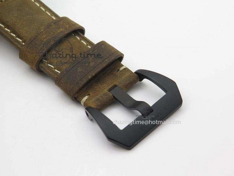 PAM441 O Real Ceramic ZF 1:1 Best Edition on Brown Asso Strap ZP. TravelReady 8597