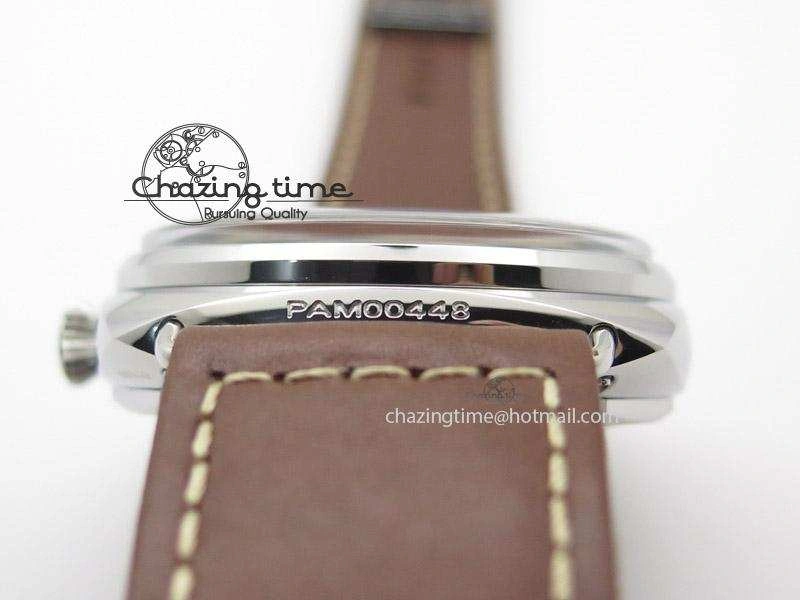 PAM448 O ZF 1:1 Best Edition on Thick Brown Leather Strap P.3000 Super Clone V Resilient 8598