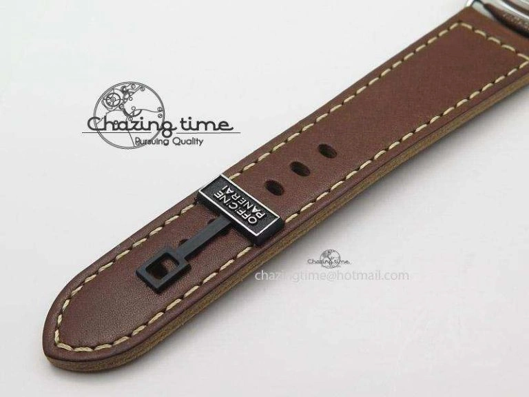 PAM448 O ZF 1:1 Best Edition on Thick Brown Leather Strap P.3000 Super Clone V Resilient 8598