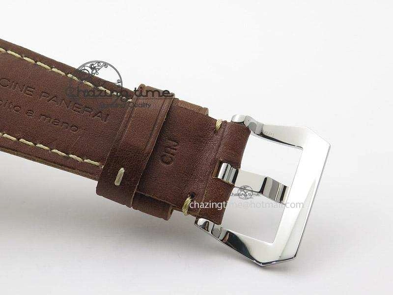 PAM448 O ZF 1:1 Best Edition on Thick Brown Leather Strap P.3000 Super Clone V Resilient 8598
