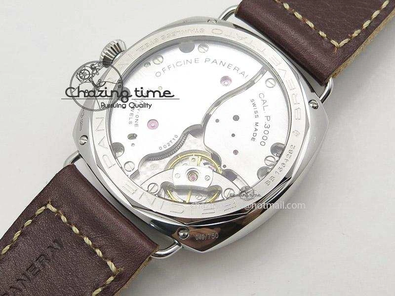 QuickDry PAM449 O SF Batton Dial on Thick Deep Brown Leather Strap P.3000 Super Clone 8608