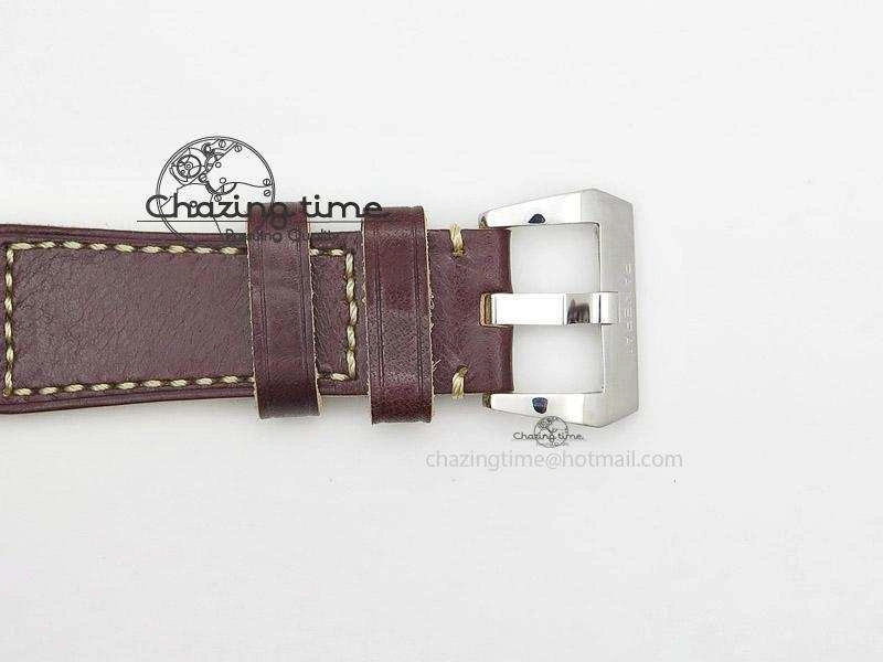 QuickDry PAM449 O SF Batton Dial on Thick Deep Brown Leather Strap P.3000 Super Clone 8608