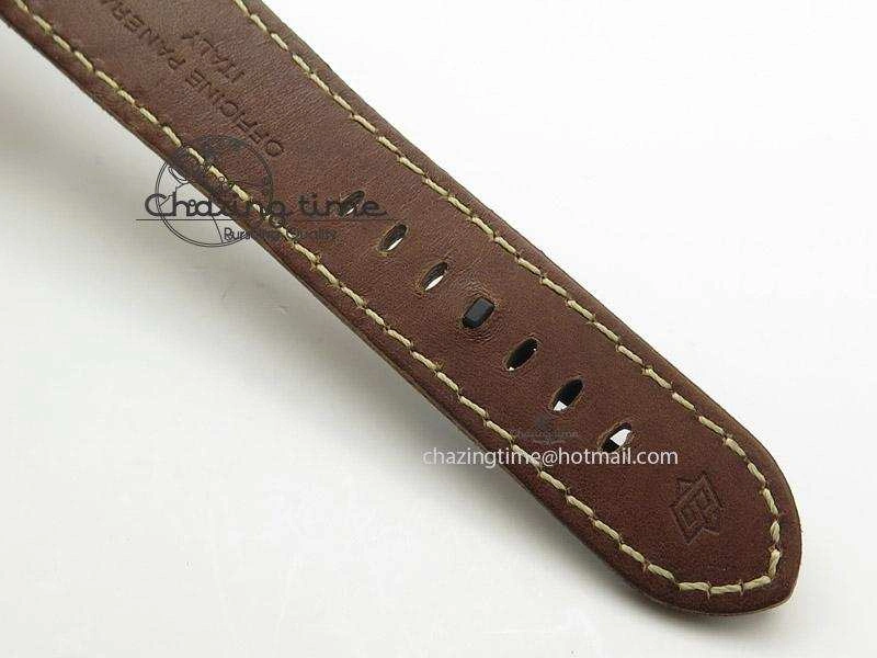 Lightweight PAM449 O ZF 1:1 Best Edition On Thick Brown Leather Strap P.3000 Super Clone V 8563