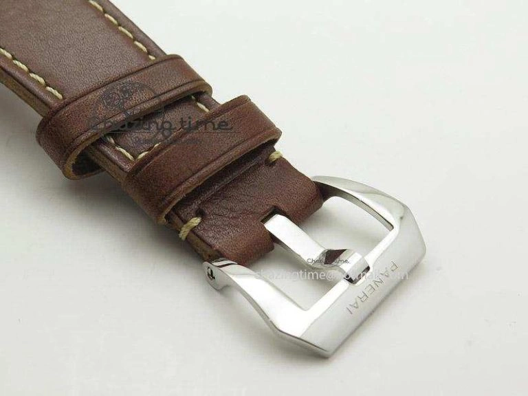 Lightweight PAM449 O ZF 1:1 Best Edition On Thick Brown Leather Strap P.3000 Super Clone V 8563