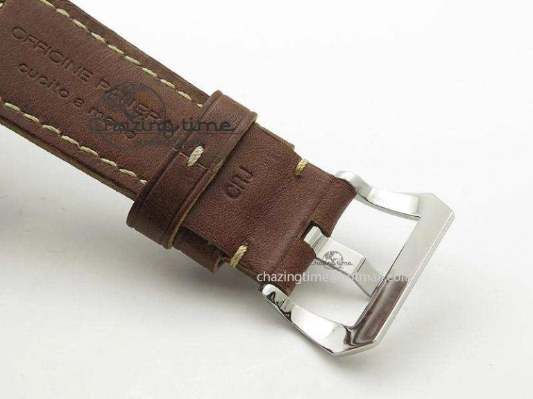 Lightweight PAM449 O ZF 1:1 Best Edition On Thick Brown Leather Strap P.3000 Super Clone V 8563
