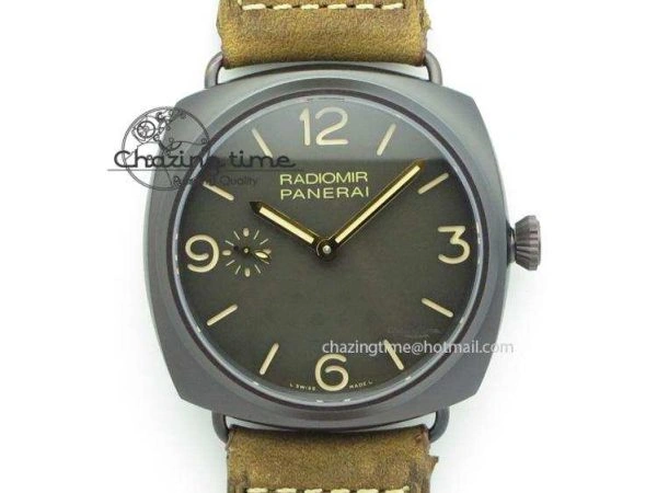 PAM504 O Radiomir Composite ZF 1:1 Best Edition On Brown Asso Strap P.3000 Super Clone Seasonal 8503