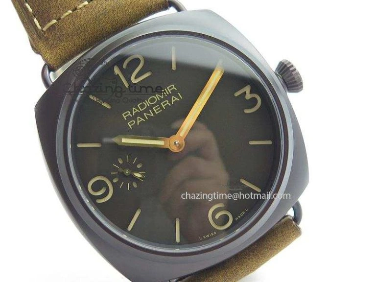 PAM504 O Radiomir Composite ZF 1:1 Best Edition On Brown Asso Strap P.3000 Super Clone Seasonal 8503