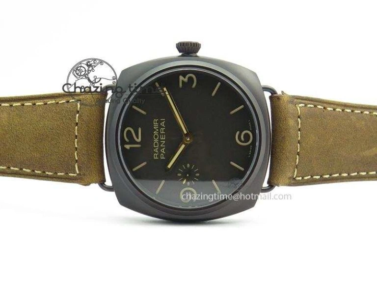 PAM504 O Radiomir Composite ZF 1:1 Best Edition On Brown Asso Strap P.3000 Super Clone Seasonal 8503