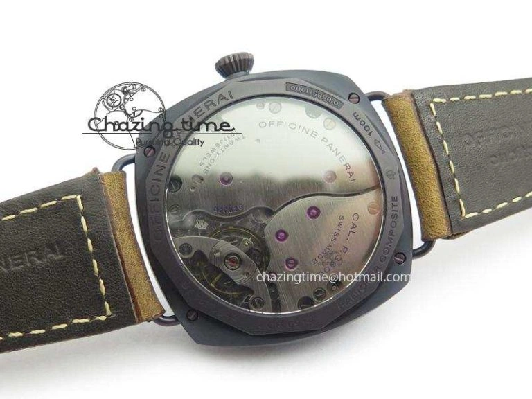 PAM504 O Radiomir Composite ZF 1:1 Best Edition On Brown Asso Strap P.3000 Super Clone Seasonal 8503