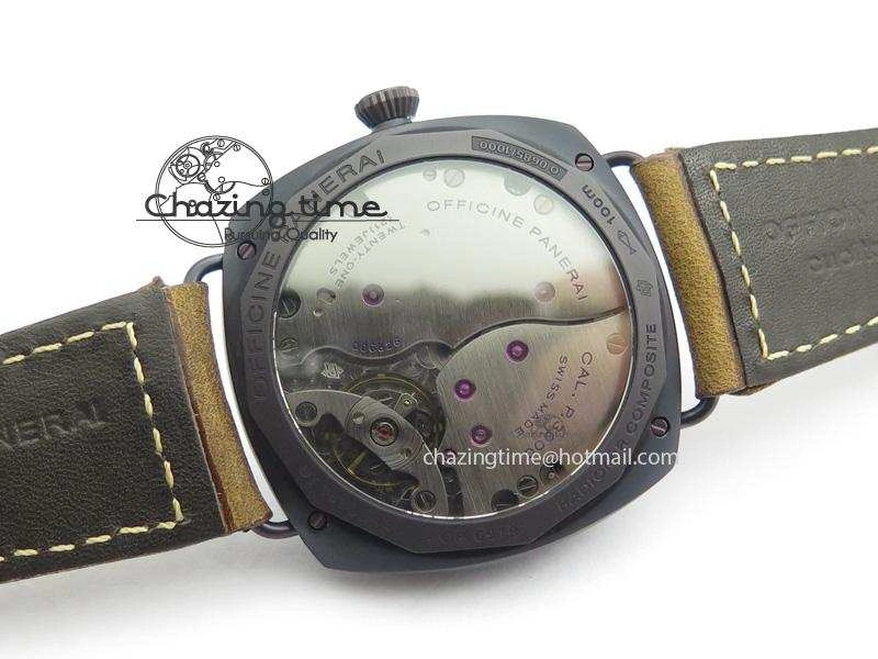 PAM504 O Radiomir Composite ZF 1:1 Best Edition On Brown Asso Strap P.3000 Super Clone Seasonal 8503