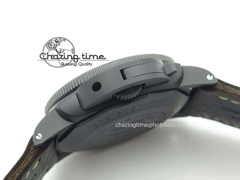 FastDry PAM508 P V6F 1:1 Best Edition Ceramic On Black Leather Strap ST 8557