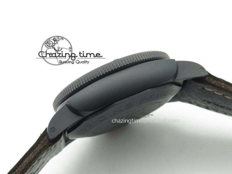 FastDry PAM508 P V6F 1:1 Best Edition Ceramic On Black Leather Strap ST 8557