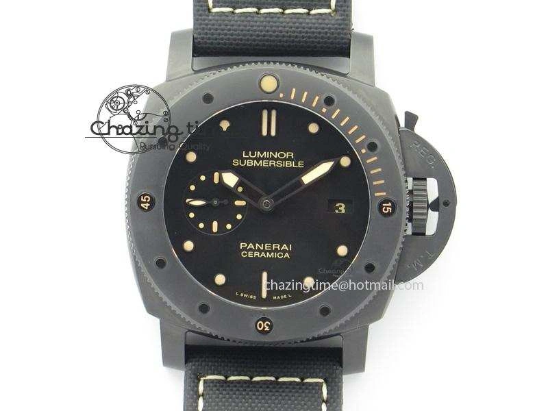 PAM508 P V6F 1:1 Best Edition Real Ceramic On Black Kevlar Diving Strap P Neat 8505