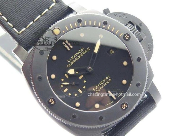 PAM508 P V6F 1:1 Best Edition Real Ceramic On Black Kevlar Diving Strap P Neat 8505