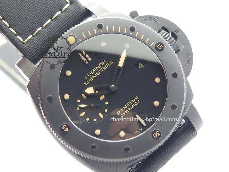 PAM508 P V6F 1:1 Best Edition Real Ceramic On Black Kevlar Diving Strap P Neat 8505