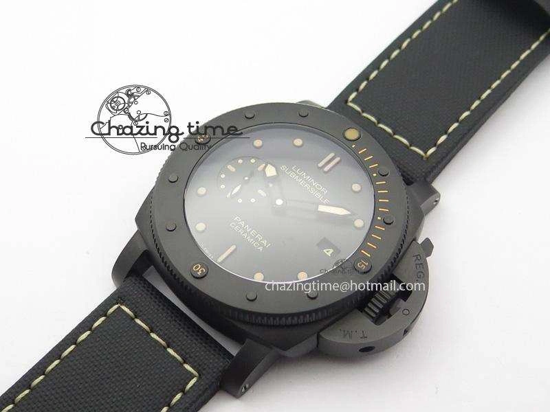 PAM508 P V6F 1:1 Best Edition Real Ceramic On Black Kevlar Diving Strap P Neat 8505