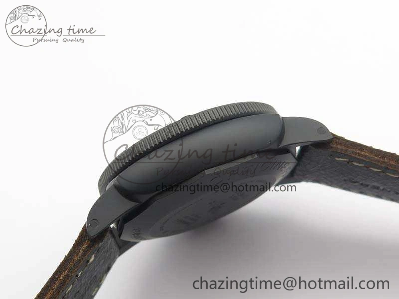 PAM508 P VSF 1:1 Best Edition Real Ceramic On Black Distressed Calfskin Strap P.9000 Super Clone Breathable 8436