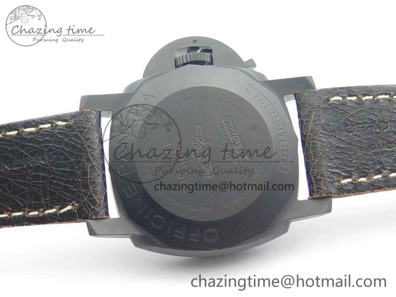 PAM508 P VSF 1:1 Best Edition Real Ceramic On Black Distressed Calfskin Strap P.9000 Super Clone Breathable 8436