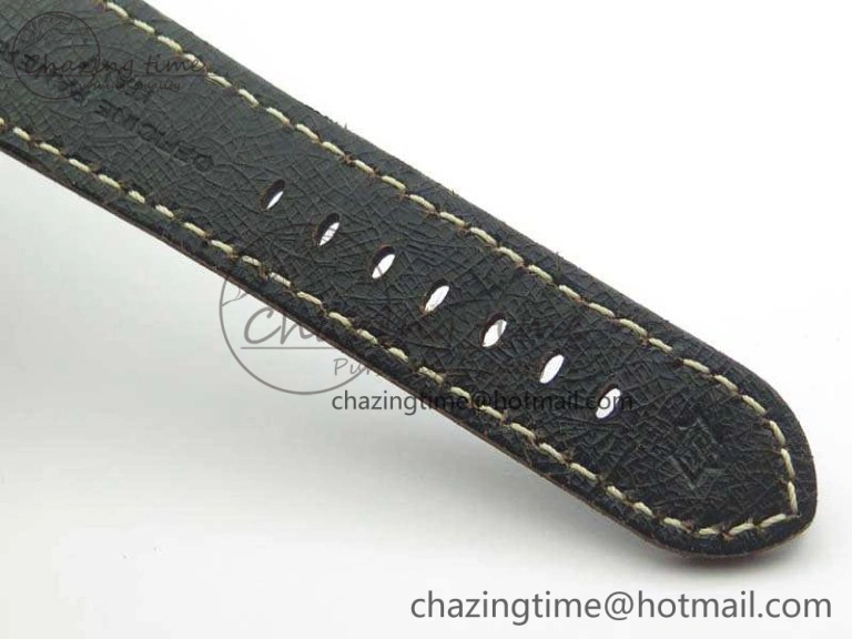 PAM508 P VSF 1:1 Best Edition Real Ceramic On Black Distressed Calfskin Strap P.9000 Super Clone Breathable 8436