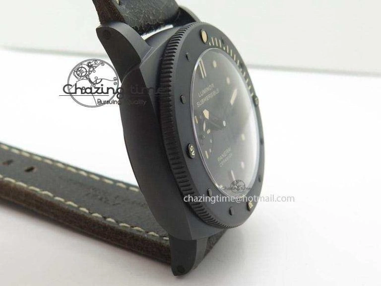 SmartChoice PAM508 P ZF Best Edition Real Ceramic On Black Calfskin Strap P 8560