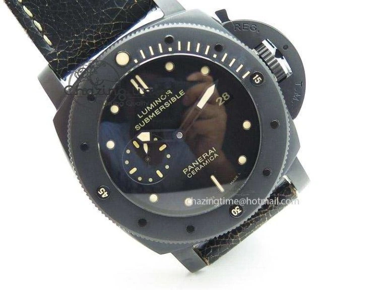 SmartChoice PAM508 P ZF Best Edition Real Ceramic On Black Calfskin Strap P 8560