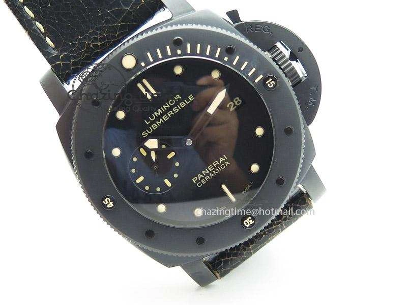 SmartChoice PAM508 P ZF Best Edition Real Ceramic On Black Calfskin Strap P 8560