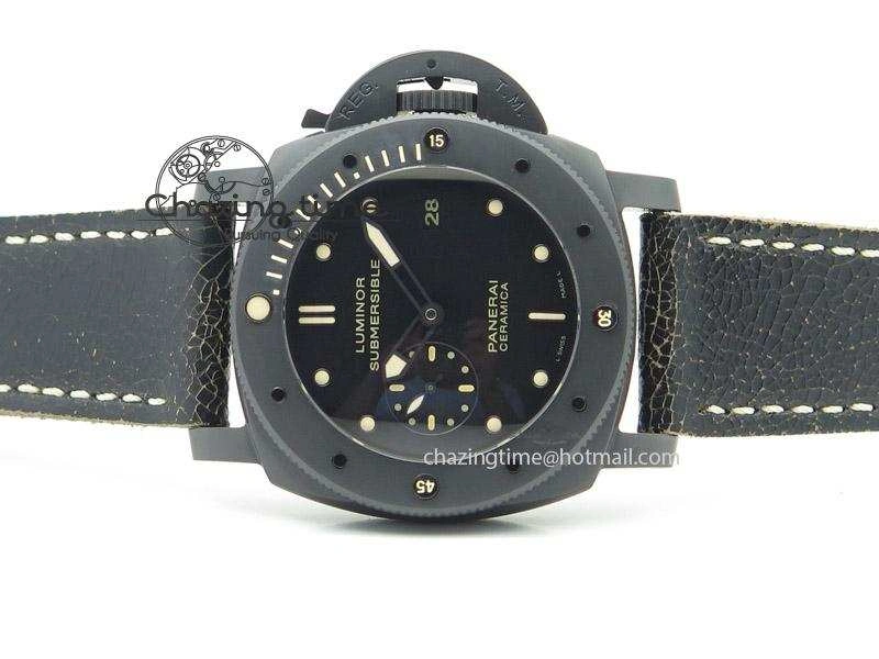 SmartChoice PAM508 P ZF Best Edition Real Ceramic On Black Calfskin Strap P 8560