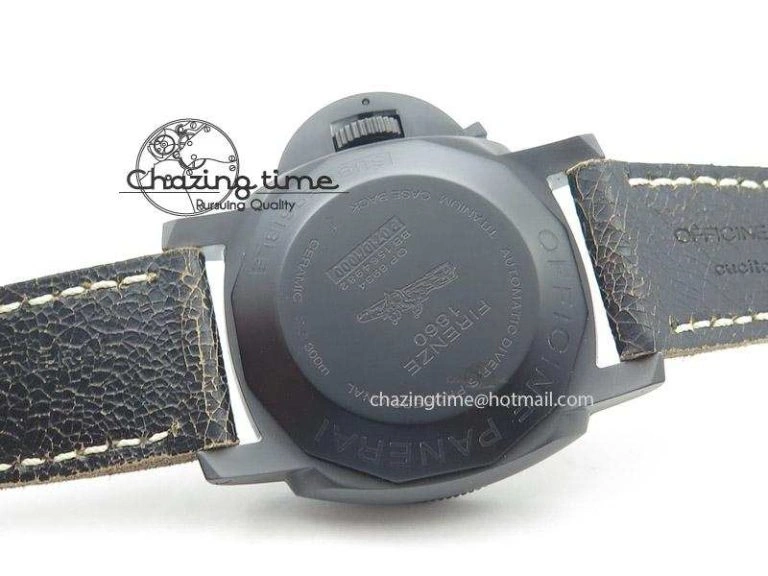 SmartChoice PAM508 P ZF Best Edition Real Ceramic On Black Calfskin Strap P 8560