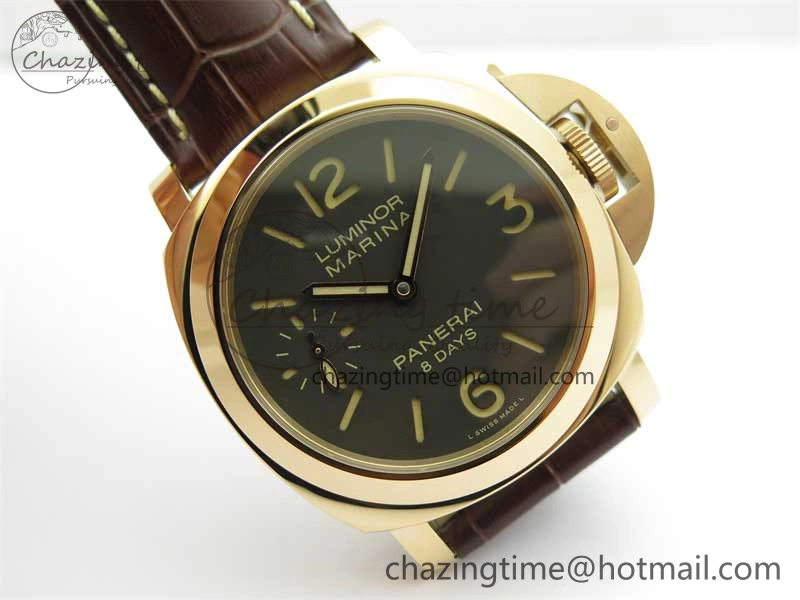 PAM511 RG HWF 1:1 Best Edition on Leather Strap A Sleek 8358