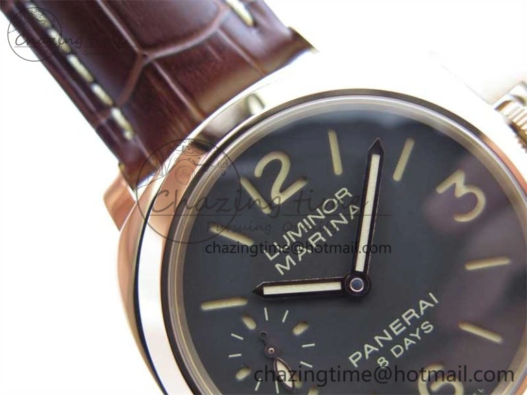 PAM511 RG HWF 1:1 Best Edition on Leather Strap A Sleek 8358