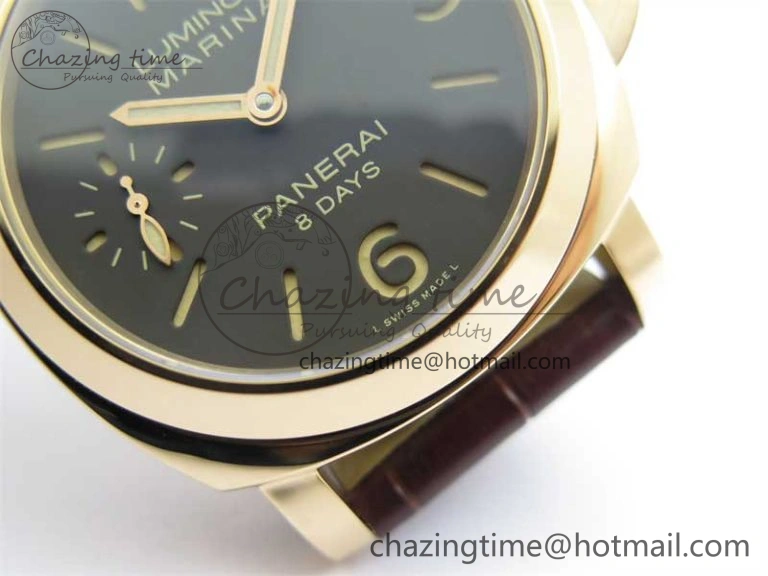 PAM511 RG HWF 1:1 Best Edition on Leather Strap A Sleek 8358
