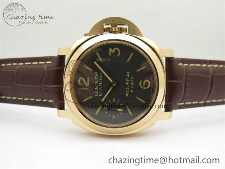 PAM511 RG HWF 1:1 Best Edition on Leather Strap A Sleek 8358