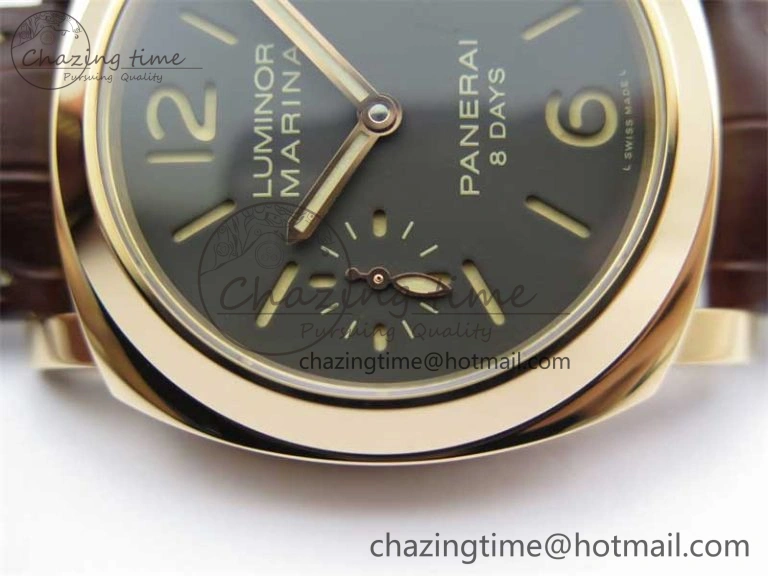 PAM511 RG HWF 1:1 Best Edition on Leather Strap A Sleek 8358