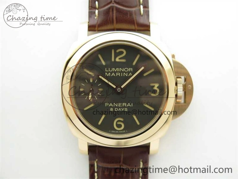 PAM511 RG HWF 1:1 Best Edition on Leather Strap A Sleek 8358