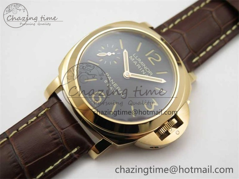 PAM511 RG HWF 1:1 Best Edition on Leather Strap A Sleek 8358