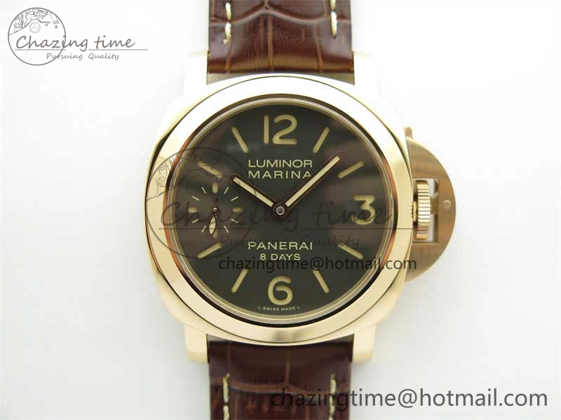 PAM511 RG HWF 1:1 Best Edition on Leather Strap A Sleek 8358