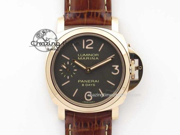 PAM511 RG ZF Best Edition On Brown Leather Strap P5000 Clone Fashionable 8509