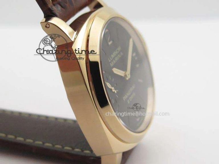 PAM511 RG ZF Best Edition On Brown Leather Strap P5000 Clone Fashionable 8509