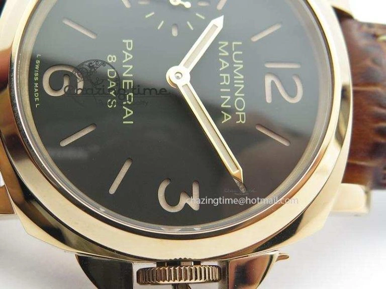PAM511 RG ZF Best Edition On Brown Leather Strap P5000 Clone Fashionable 8509