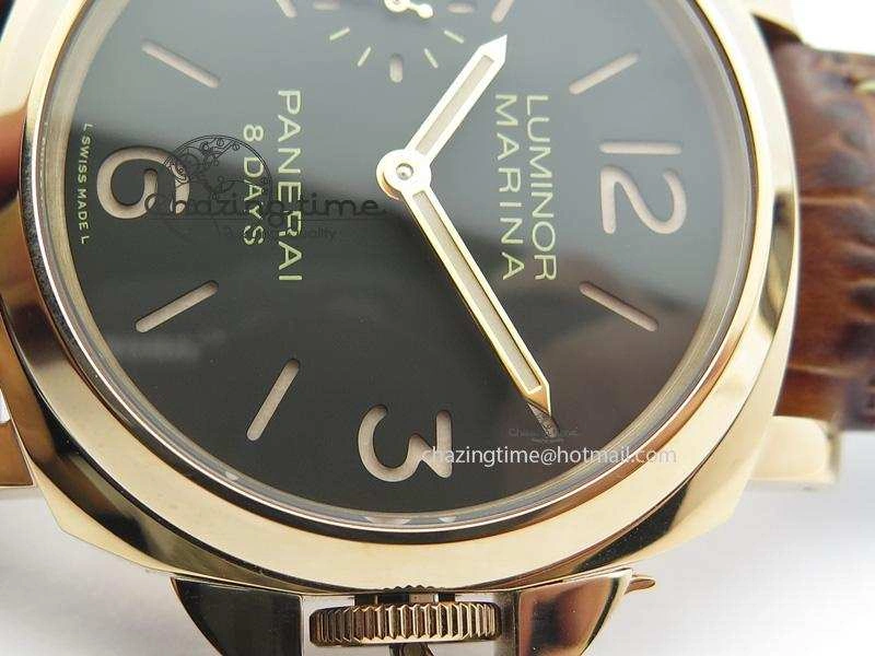 PAM511 RG ZF Best Edition On Brown Leather Strap P5000 Clone Fashionable 8509