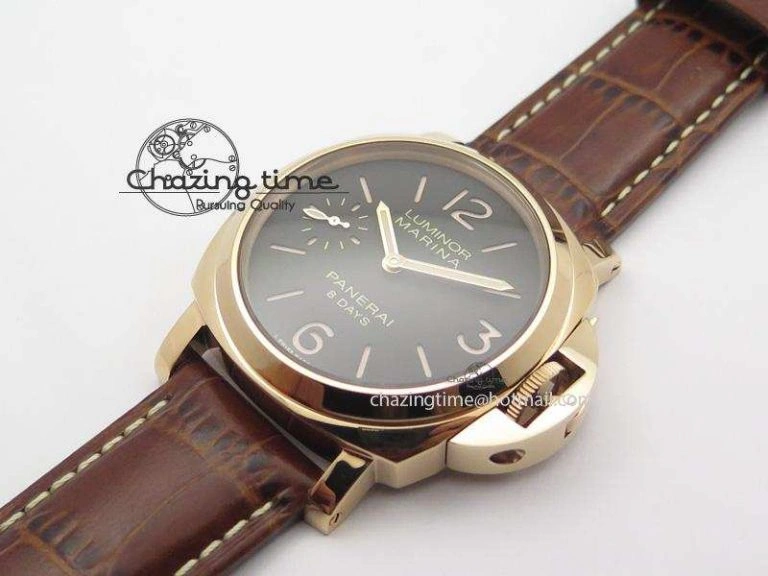 PAM511 RG ZF Best Edition On Brown Leather Strap P5000 Clone Fashionable 8509
