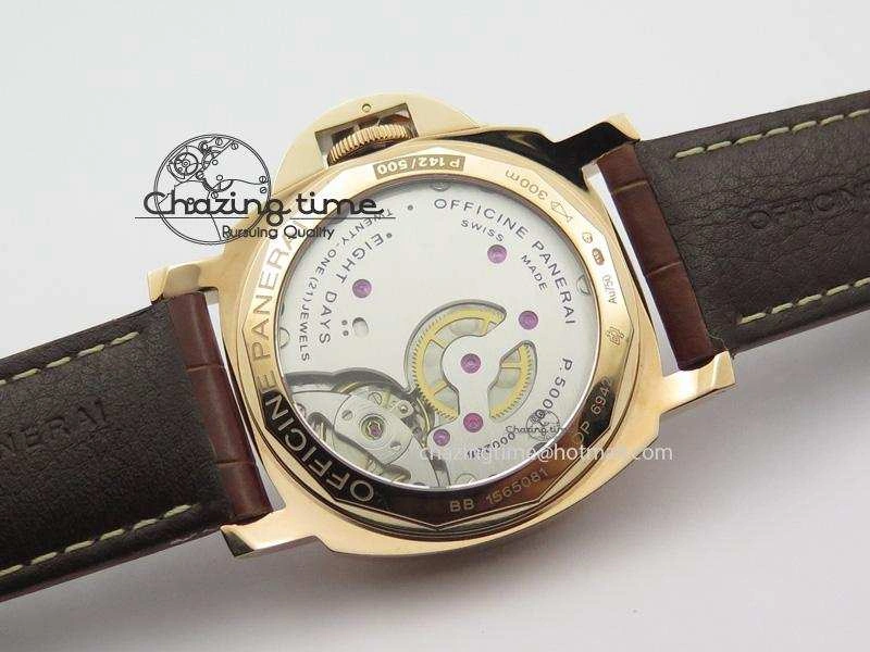 PAM511 RG ZF Best Edition On Brown Leather Strap P5000 Clone Fashionable 8509