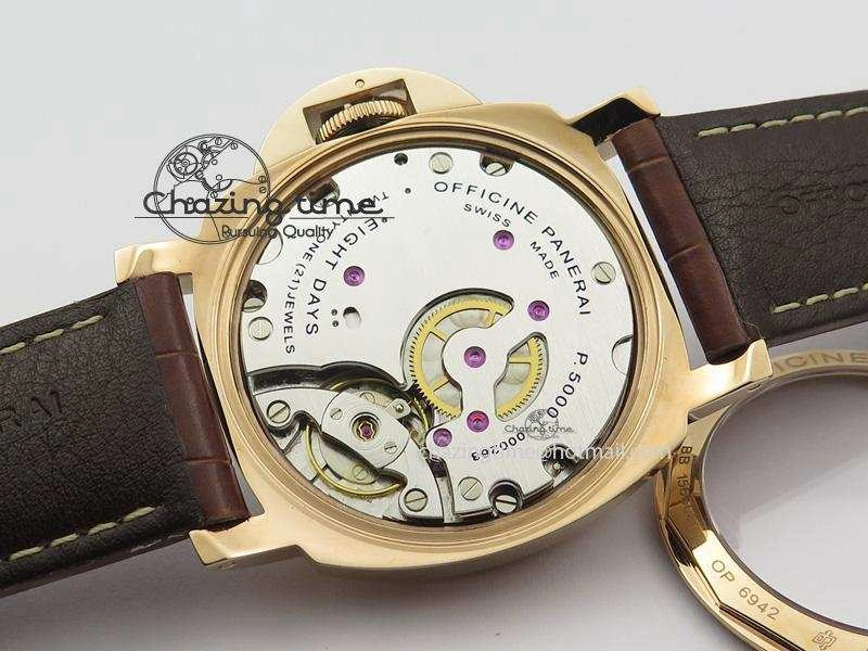 PAM511 RG ZF Best Edition On Brown Leather Strap P5000 Clone Fashionable 8509