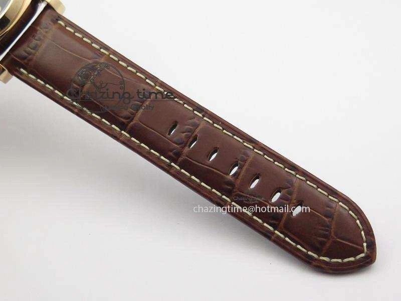 PAM511 RG ZF Best Edition On Brown Leather Strap P5000 Clone Fashionable 8509