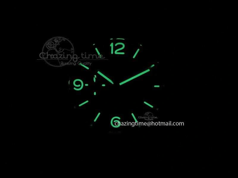 Sporty PAM524 Q V6F Fake Flyback Black Dial On Black Leather Strap P. 8520